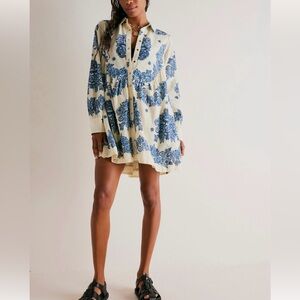 Free People Smell The Roses Mini Dress, size Small